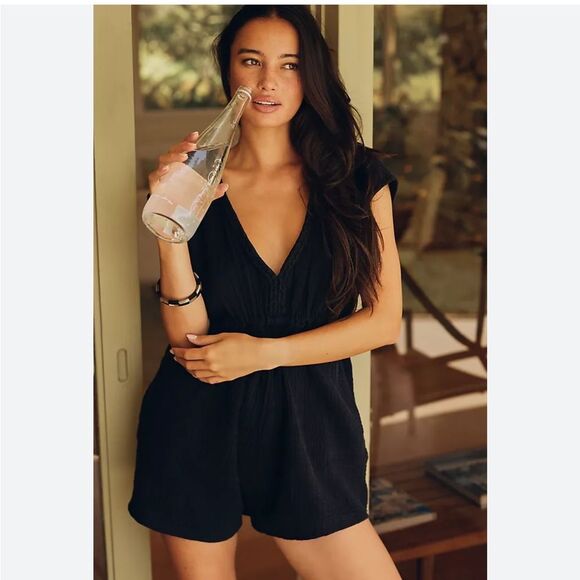 Anthropologie Molly Braided Cover-Up Romper - Picture 1 of 8